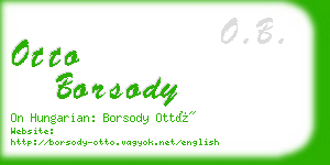 otto borsody business card